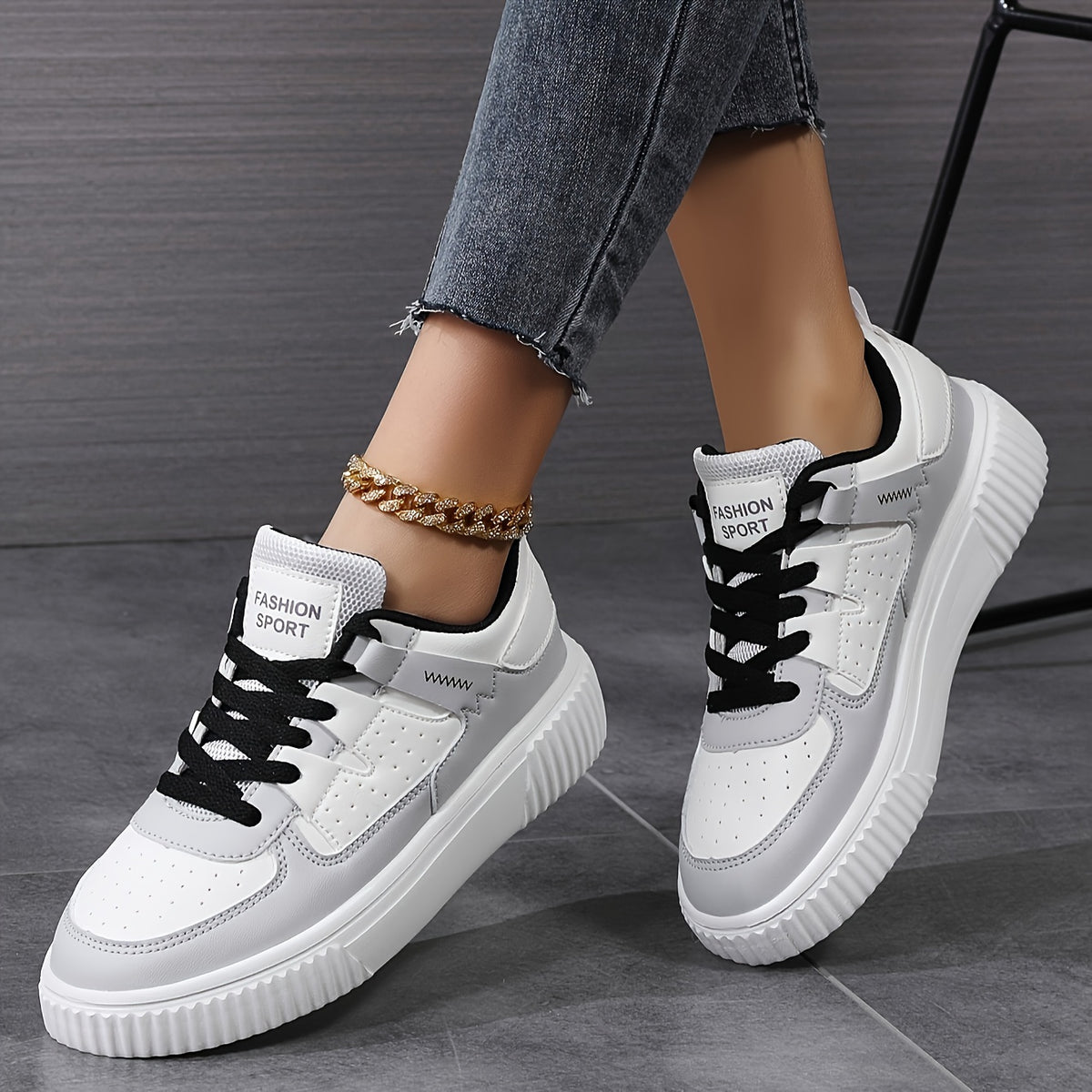 Women's Casual Fashion Sneakers with Laces, Women Shoes