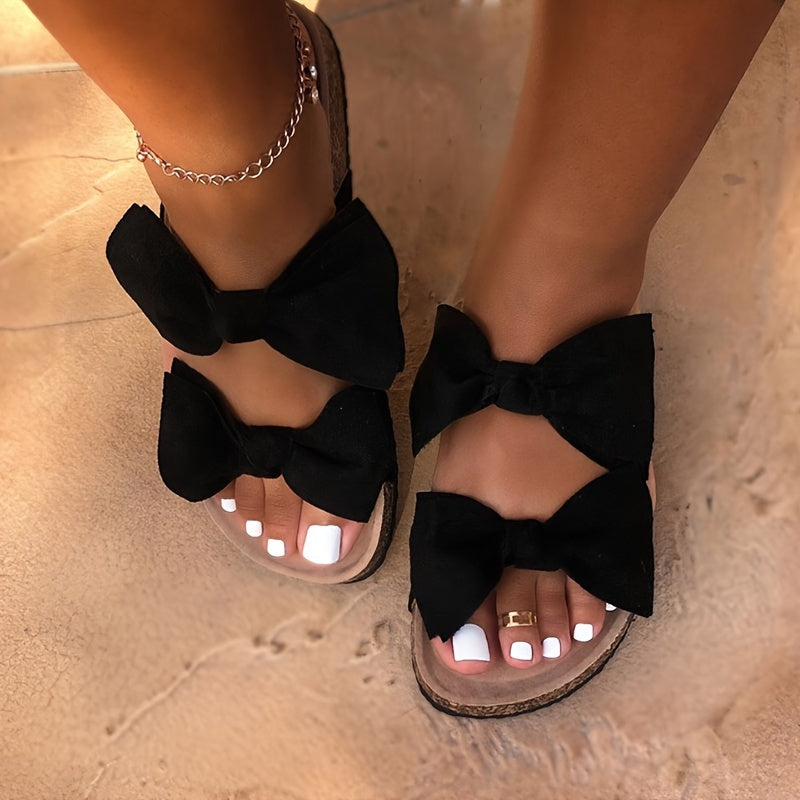 Women Bowknot Sandals Ladies Casual Flip Flops Woman Slippers, Women Shoes