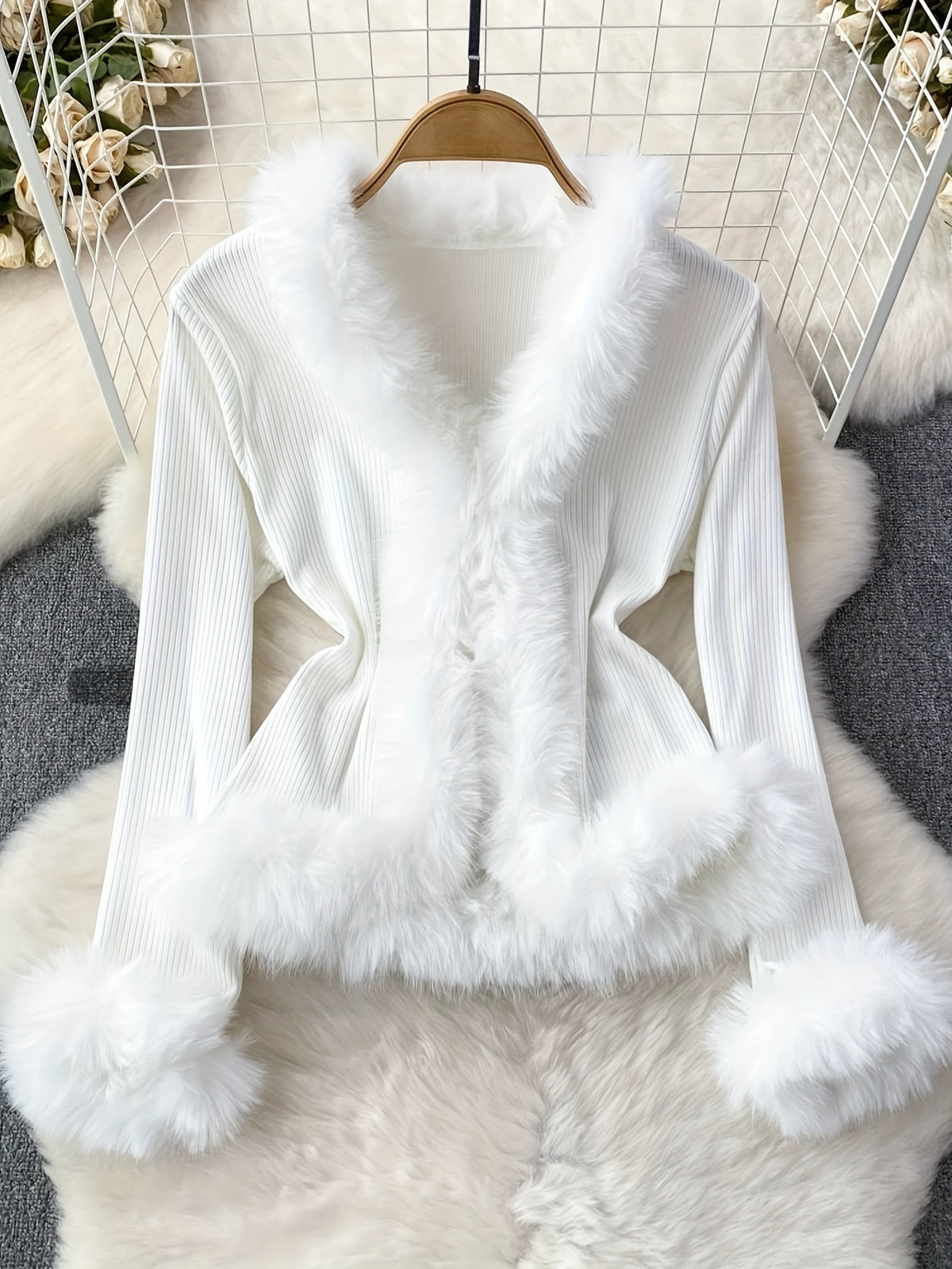 Casual Faux Top For Women | V-Neck, Long Sleeve, Solid Color, Fall/Winter Season