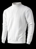 Hot! Brand New Design Men's High Round-Neck Sweatshirt, Fashionable Big Twisted Pattern Design Men's Classic Casual Sweatshirt for Autumn and Winter, Spring Long-sleeved Sweatshirt