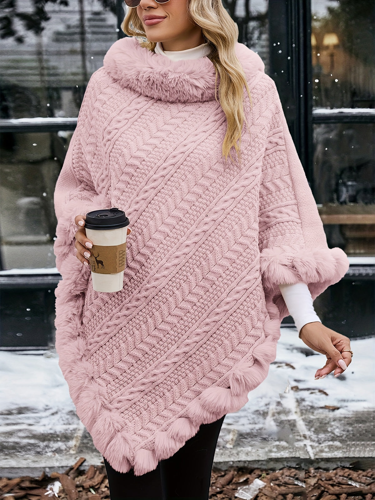 Elegant European And American Style Women'S Twisted Rope Striped Top with ; a Stylish And Warm Piece Suitable for Wearing Alone in Autumn And Winter