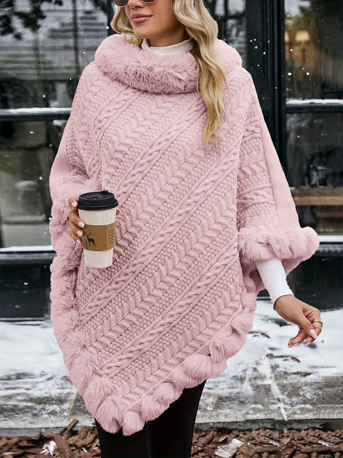 Elegant European And American Style Women'S Twisted Rope Striped Top with ; a Stylish And Warm Piece Suitable for Wearing Alone in Autumn And Winter
