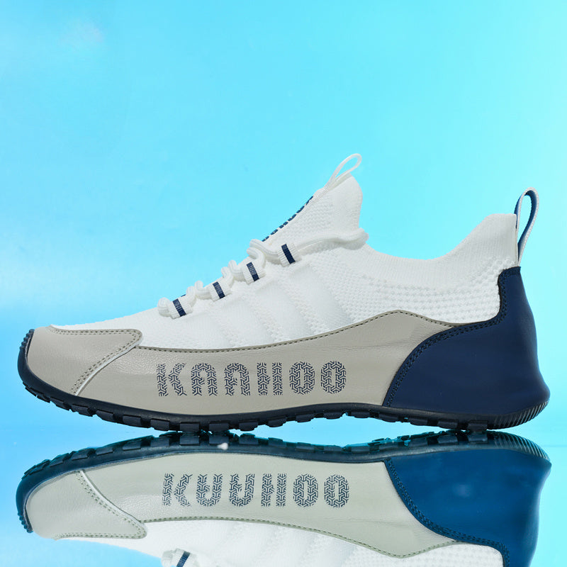 Women'S Casual Athletic Shoes Unisex Fashion Versatile Thick-Soled Casual Shoes Outdoor Sports Anti-Slip Running Casual Shoes White Deep Blue, Women Shoes, Sneakers