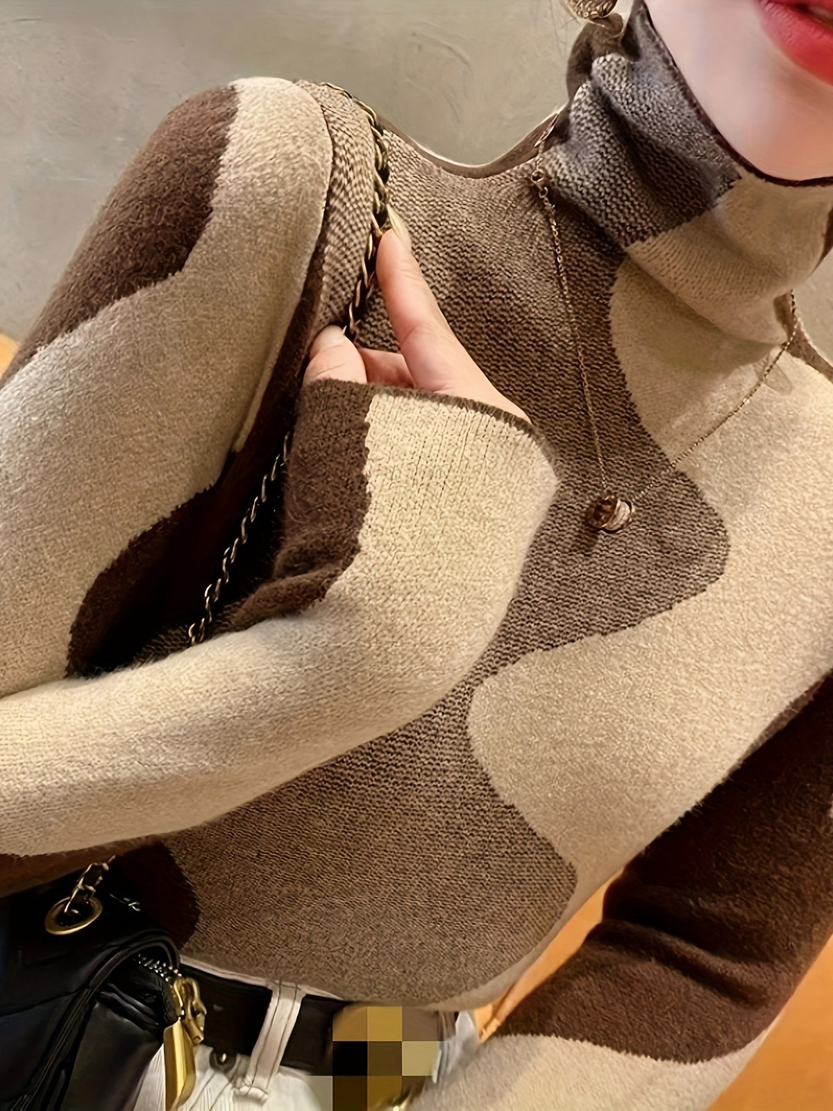 High Collar Sweater Women's Inner Wear Autumn and Winter Fashionable New Style Popular Fashion Bottoming Shirt Women's Top
