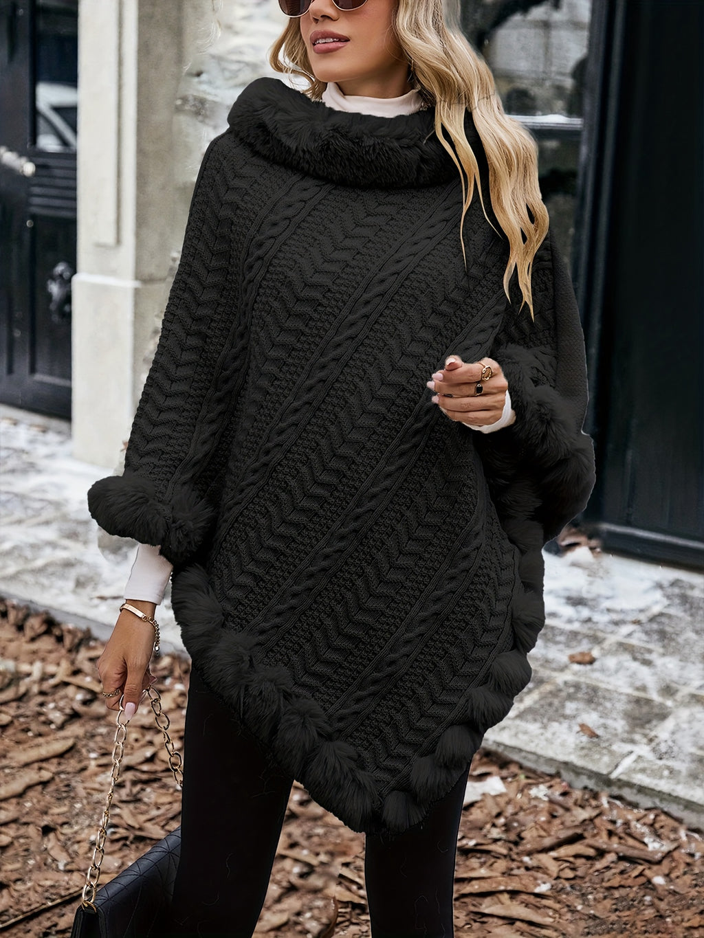 Elegant European And American Style Women'S Twisted Rope Striped Top with ; a Stylish And Warm Piece Suitable for Wearing Alone in Autumn And Winter