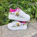 Latest Women's Butterfly Element Style. Platform Sole. Height-Increasing. Fashionable. Lightweight. Trendy White Sneakers for Women, Versatile. Niche Style for Pairing with Skirts, Height-Increasing, Casual. Low-Top Internet-Famous Skate Shoes.
