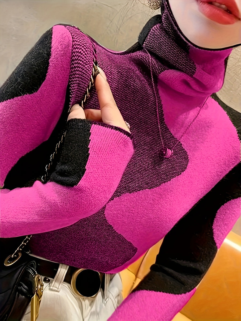 High Collar Sweater Women's Inner Wear Autumn and Winter Fashionable New Style Popular Fashion Bottoming Shirt Women's Top