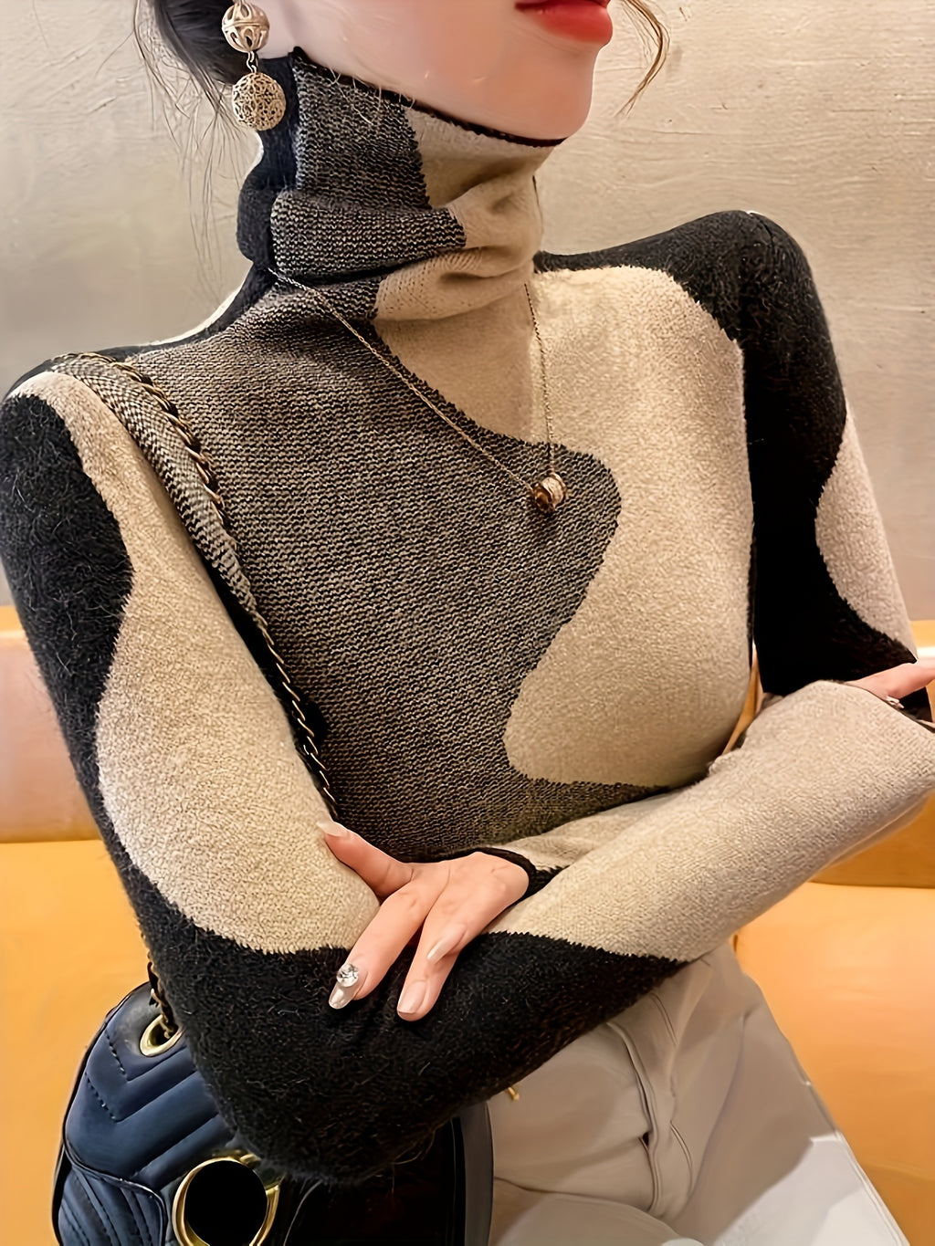 High Collar Sweater Women's Inner Wear Autumn and Winter Fashionable New Style Popular Fashion Bottoming Shirt Women's Top