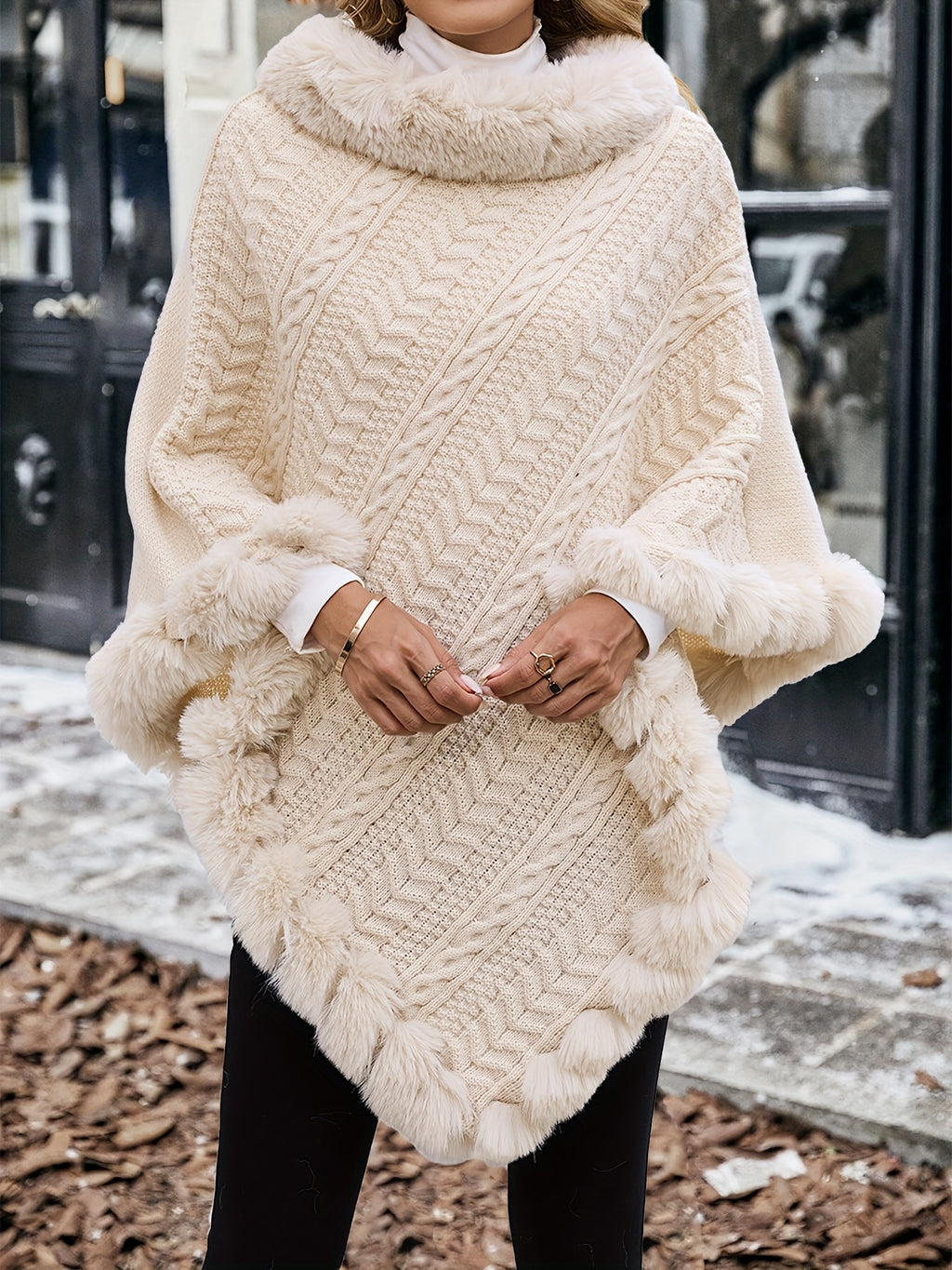 Elegant European And American Style Women'S Twisted Rope Striped Top with ; a Stylish And Warm Piece Suitable for Wearing Alone in Autumn And Winter