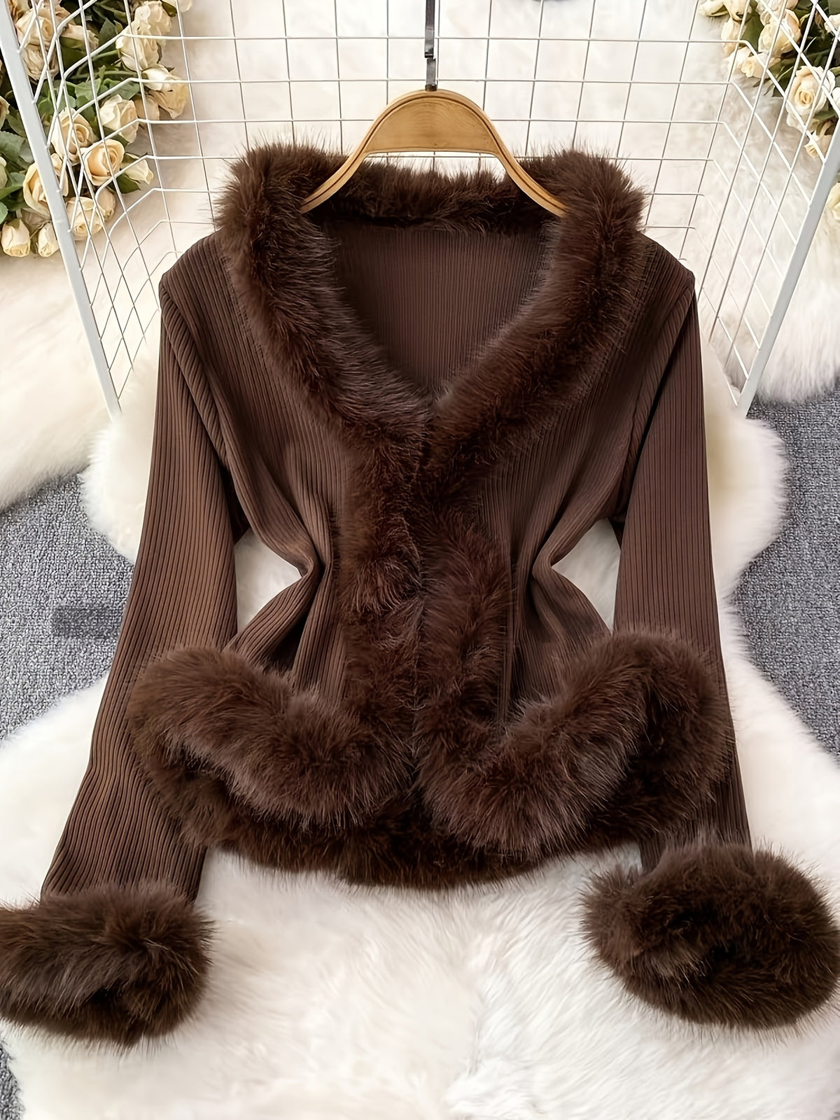 Casual Faux Top For Women | V-Neck, Long Sleeve, Solid Color, Fall/Winter Season