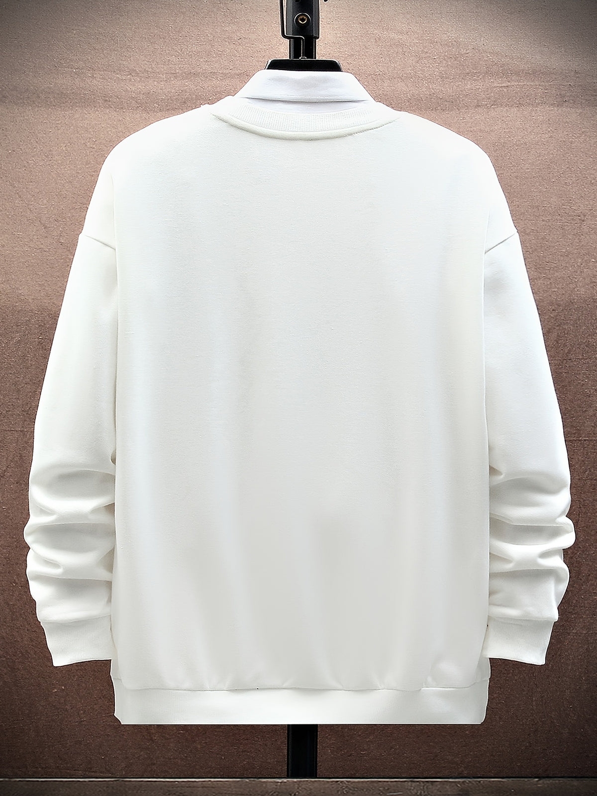 Big Eagle Print Men's Crew Neck Long Sleeve Sweatshirt, Casual Wear, Men's Clothing