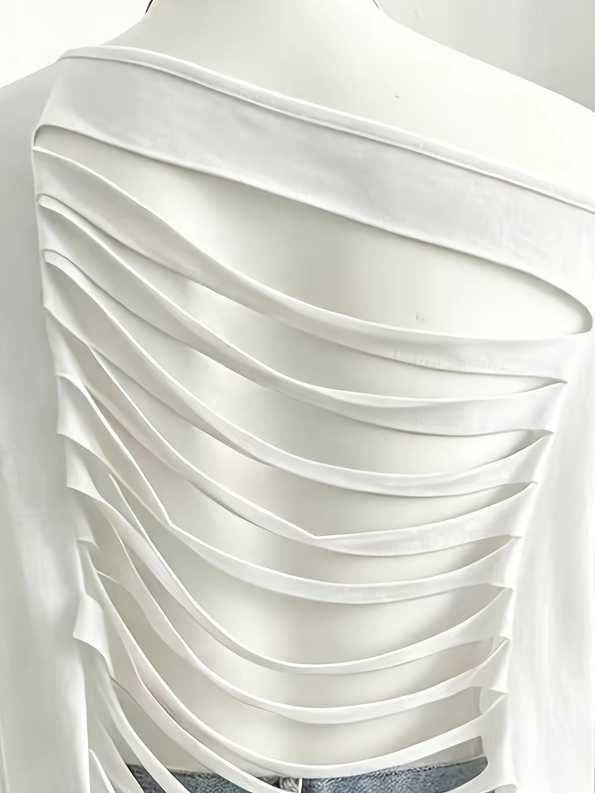 Women's Sexy Solid Color Asymmetrical Neckline Backless Summer T-Shirt, Women's Top