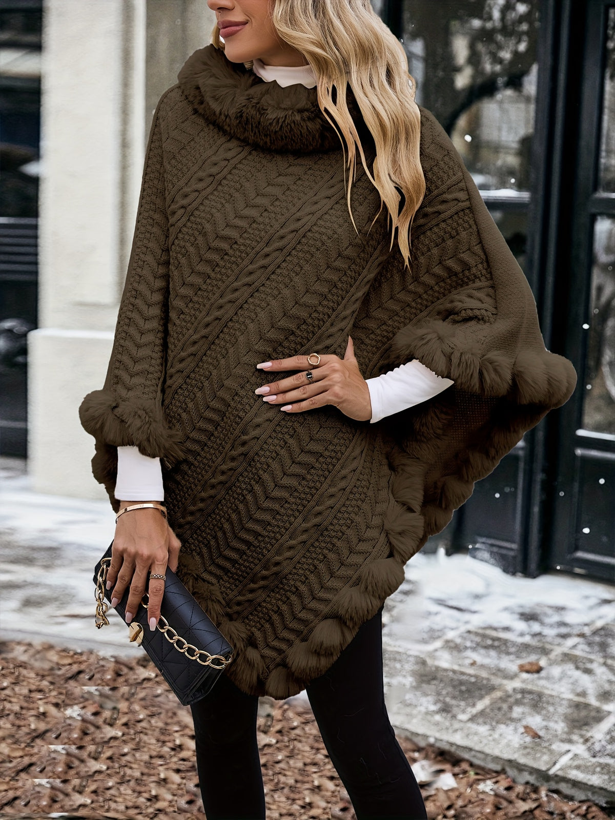 Elegant European And American Style Women'S Twisted Rope Striped Top with ; a Stylish And Warm Piece Suitable for Wearing Alone in Autumn And Winter
