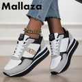 Women'S Trendy Height-Increasing Lightweight, Convenient, Fashionable, Comfortable, Wear-Resistant All-Season Lace-Up Soft-Designed Campus-Style, Youthful Casual Road Running Shoes, Women Shoes, Sneakers