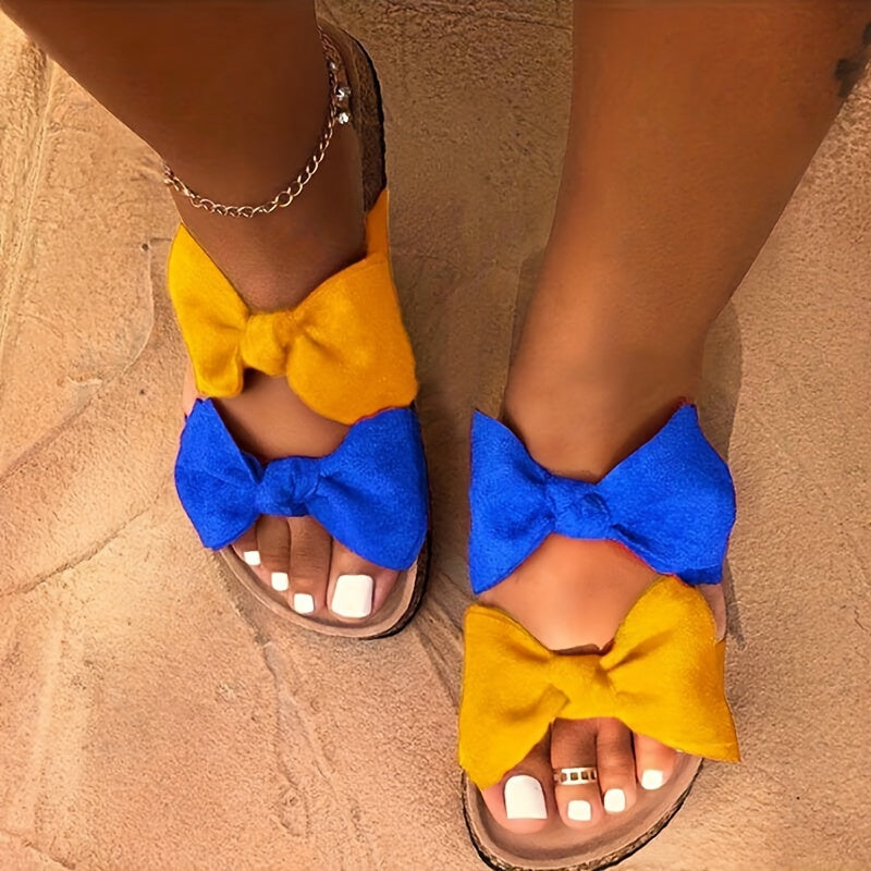 Women Bowknot Sandals Ladies Casual Flip Flops Woman Slippers, Women Shoes