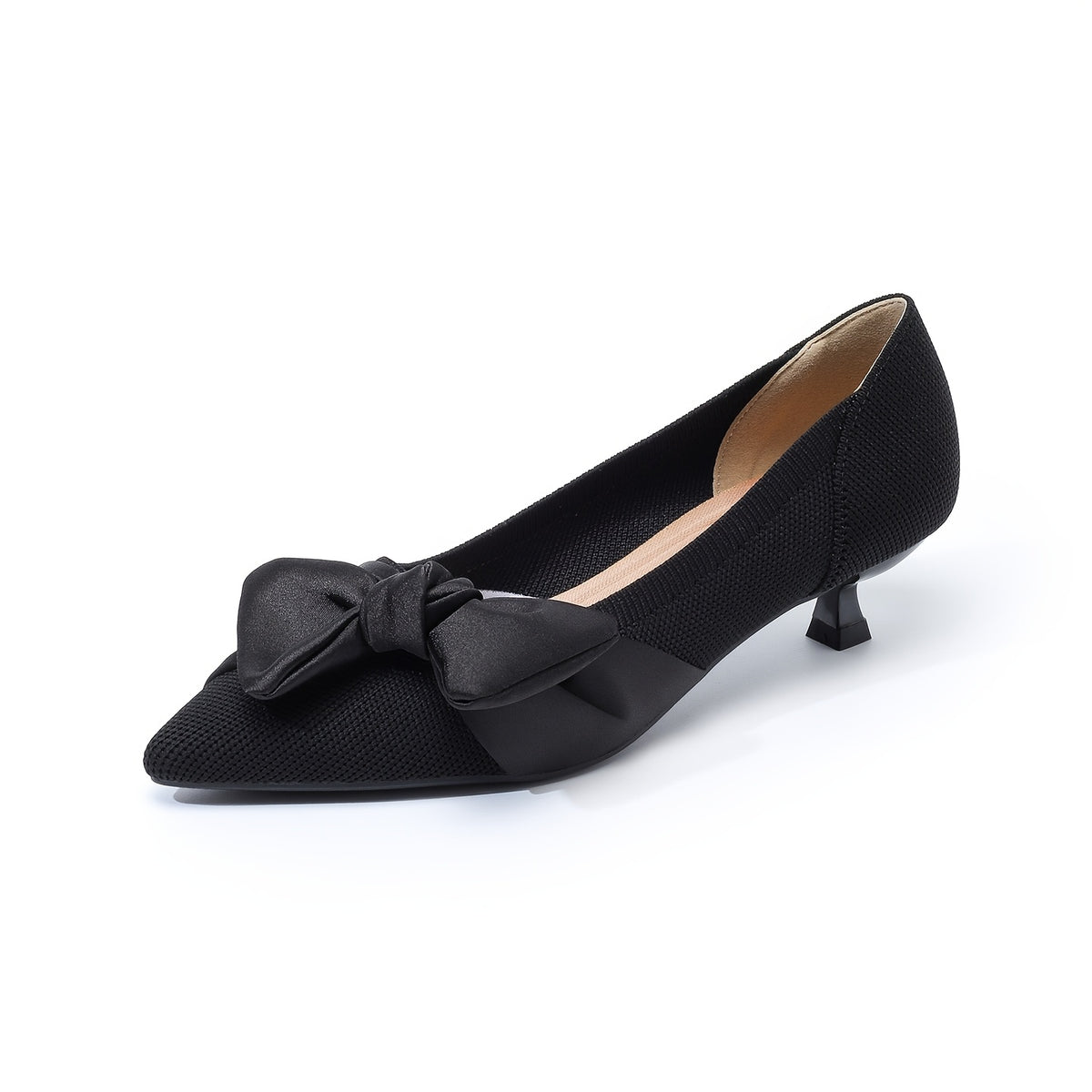 Soft-soled Low-heeled Shoes That Don't Cause Fatigue Even After Long Standing. Features A Butterfly Knot Design for Breathability And A Effect On The Feet. Essential Commuting Shoes for Office Workers. Women's Style., Women Shoes