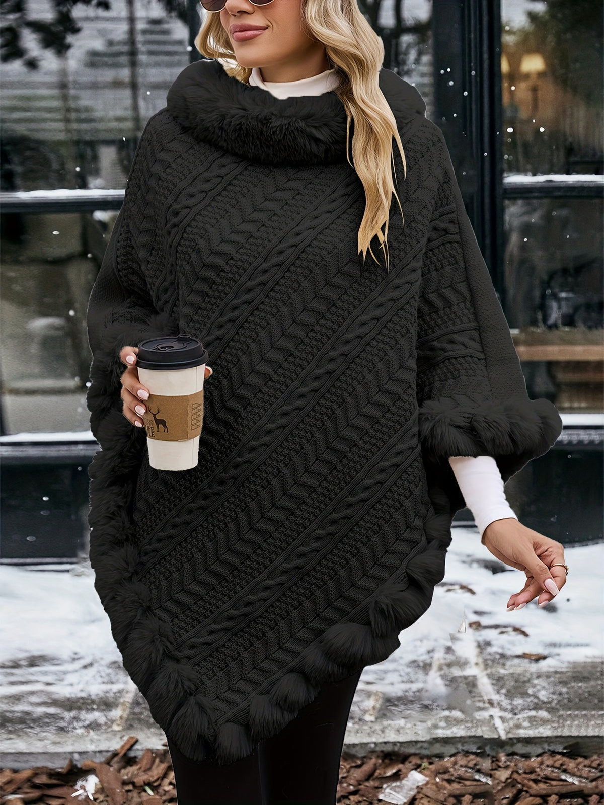 Elegant European And American Style Women'S Twisted Rope Striped Top with ; a Stylish And Warm Piece Suitable for Wearing Alone in Autumn And Winter