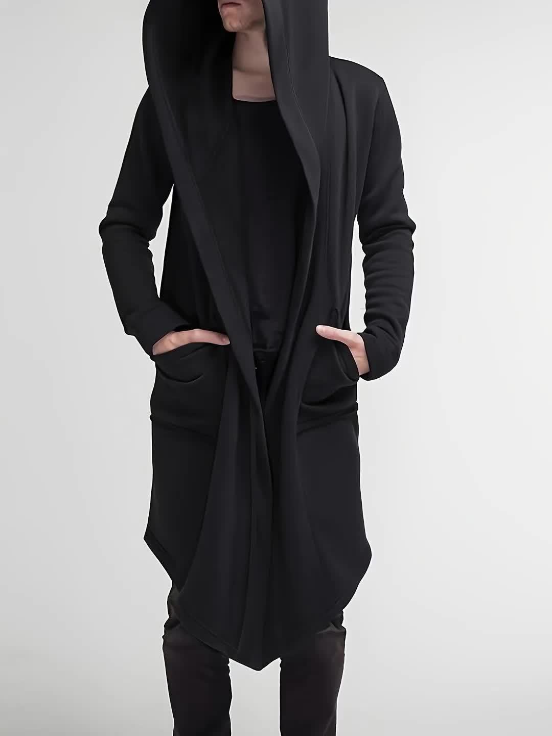 Men's Hooded Cardigan Robe, Casual Home Sleepwear for Daily Wear, Winter Clothes for Men