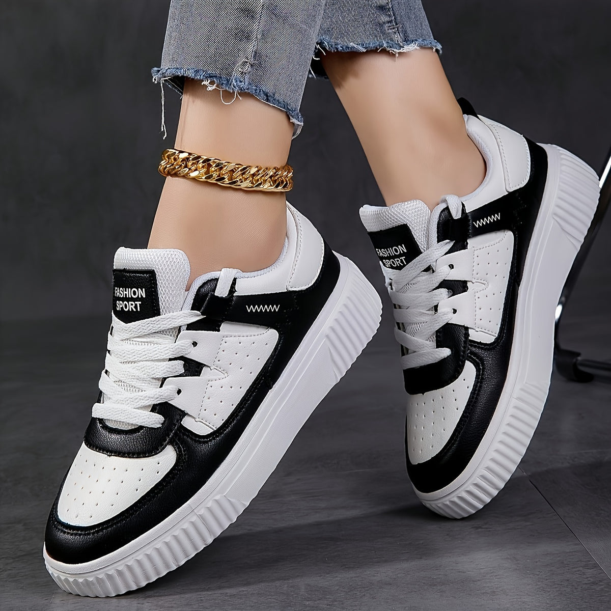 Women's Casual Fashion Sneakers with Laces, Women Shoes