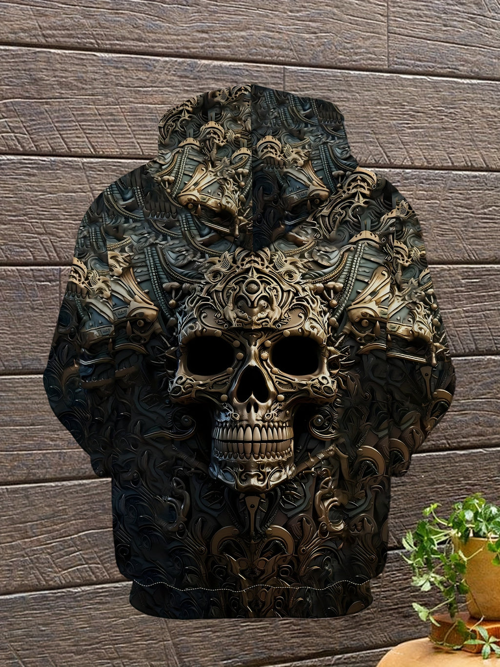 3D Hoodie, Men'S Casual Pullover with a Bold Skull Design, Perfect for Winter And Autumn Streetwear.