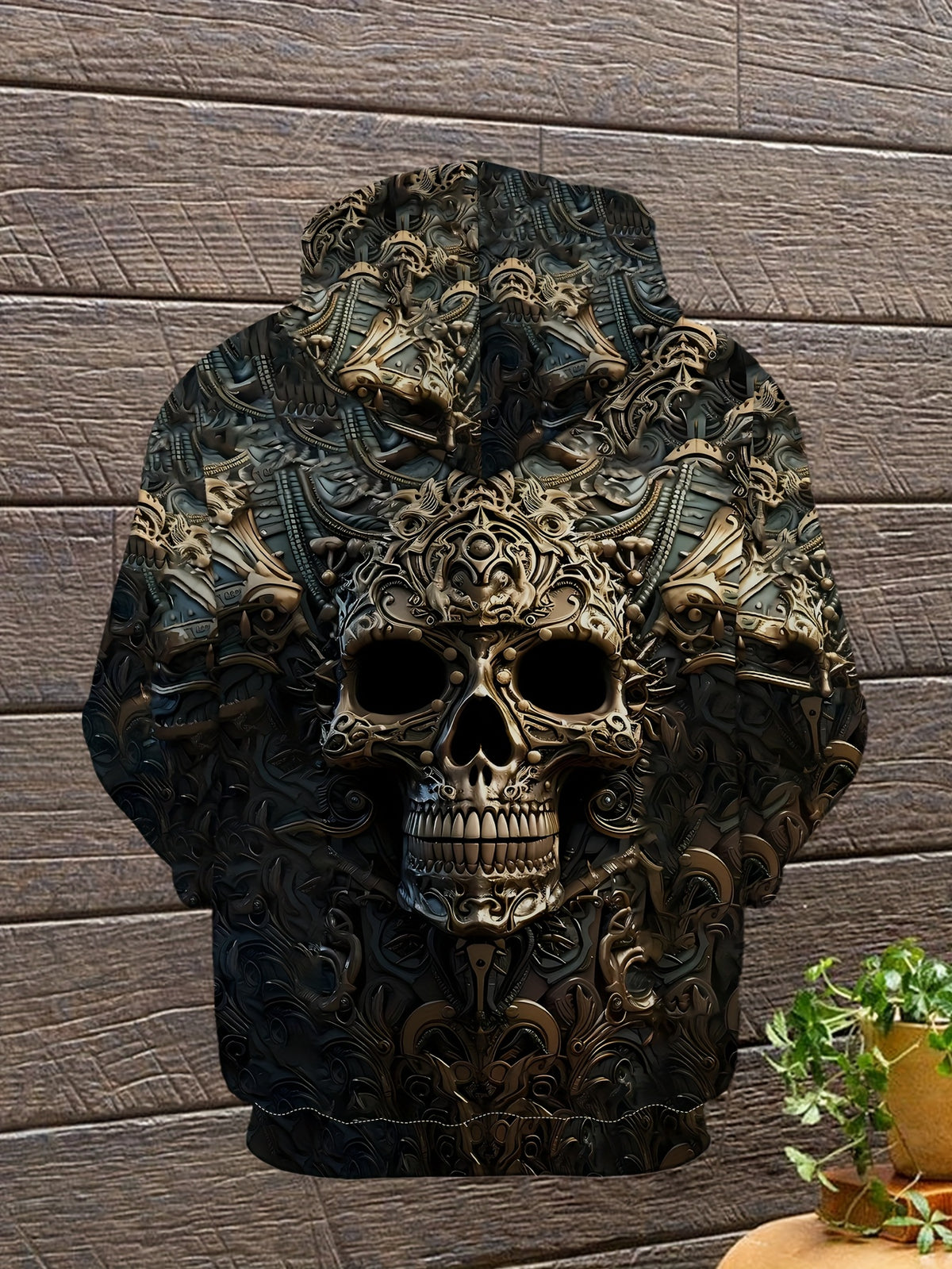 3D Hoodie, Men'S Casual Pullover with a Bold Skull Design, Perfect for Winter And Autumn Streetwear.