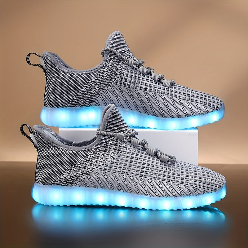 Spring And Summer Styles, LED Luminous Men'S And Women'S Casual Shoes, USB Charging Night Light Shoes, Colorful Transformation Luminous Shoes, Suitable for People, Fashionable Running Shoes, Breathable, Lightweight And Wear-Resistant, Women Shoes