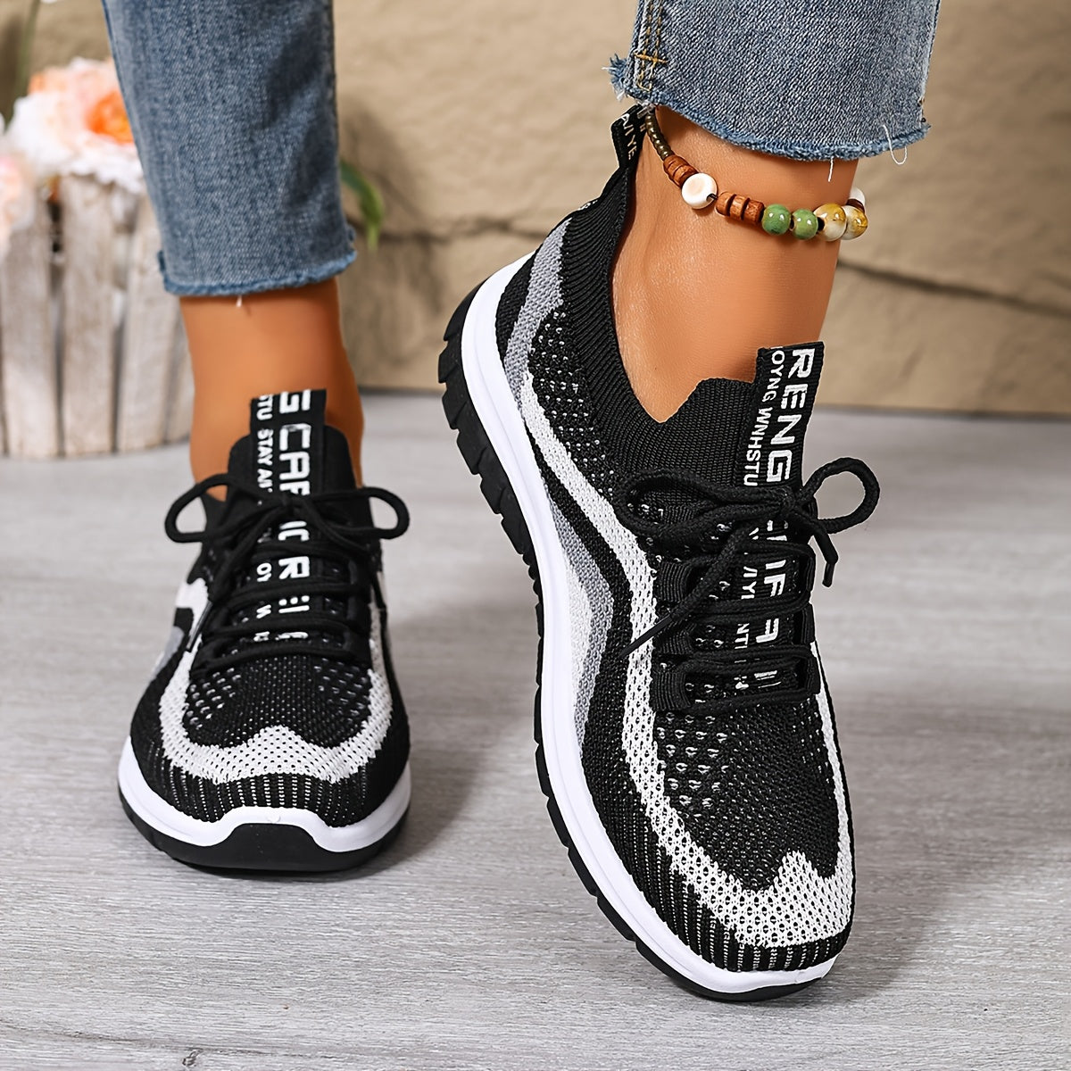 Plus-Size Women'S Color-Blocked Comfortable Casual Sneakers, Breathable Mesh Outdoor Shoes for Summer, Perfect for Travel, Vacations, And Camping., Women Shoes