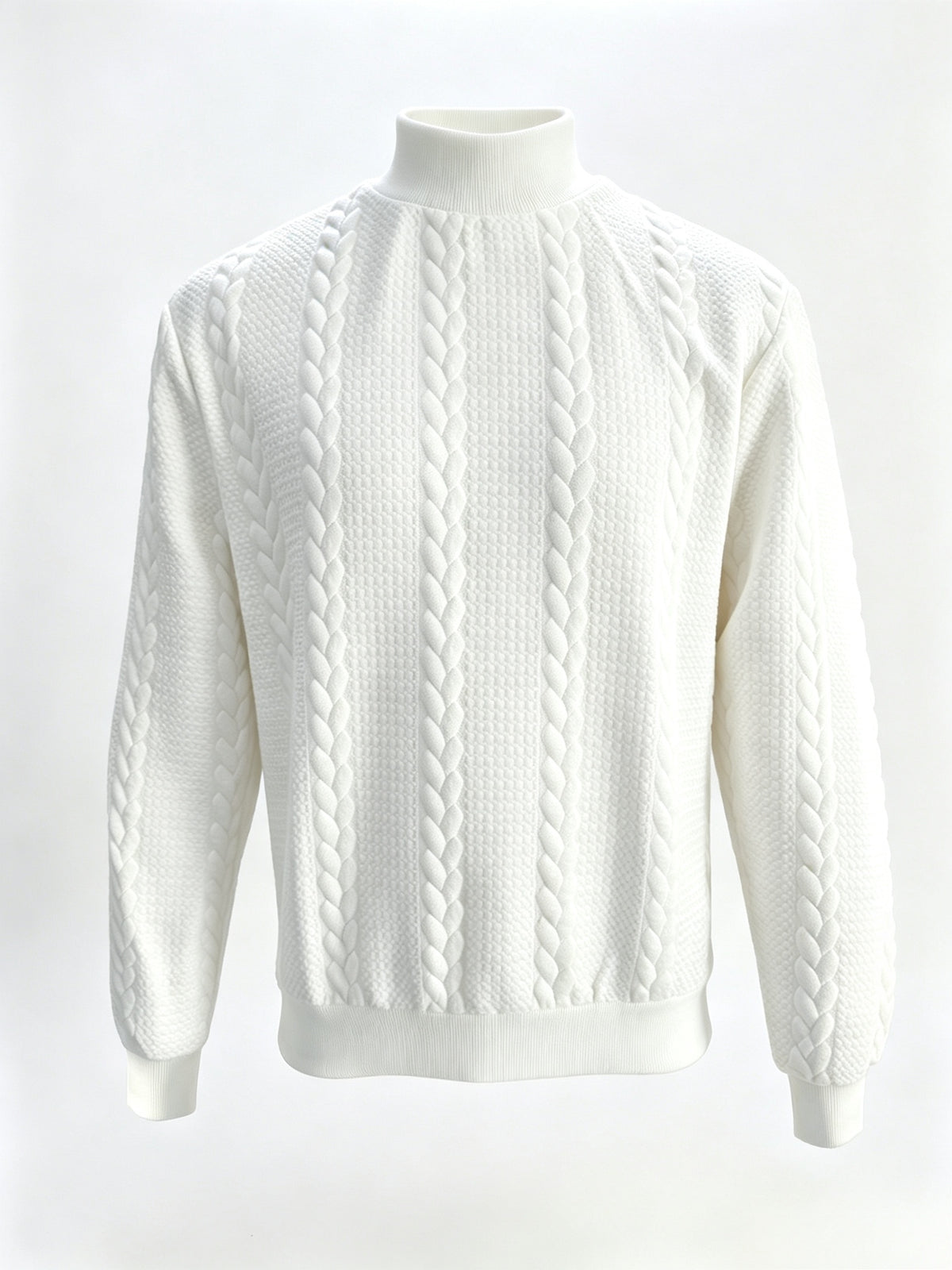Hot! Brand New Design Men's High Round-Neck Sweatshirt, Fashionable Big Twisted Pattern Design Men's Classic Casual Sweatshirt for Autumn and Winter, Spring Long-sleeved Sweatshirt