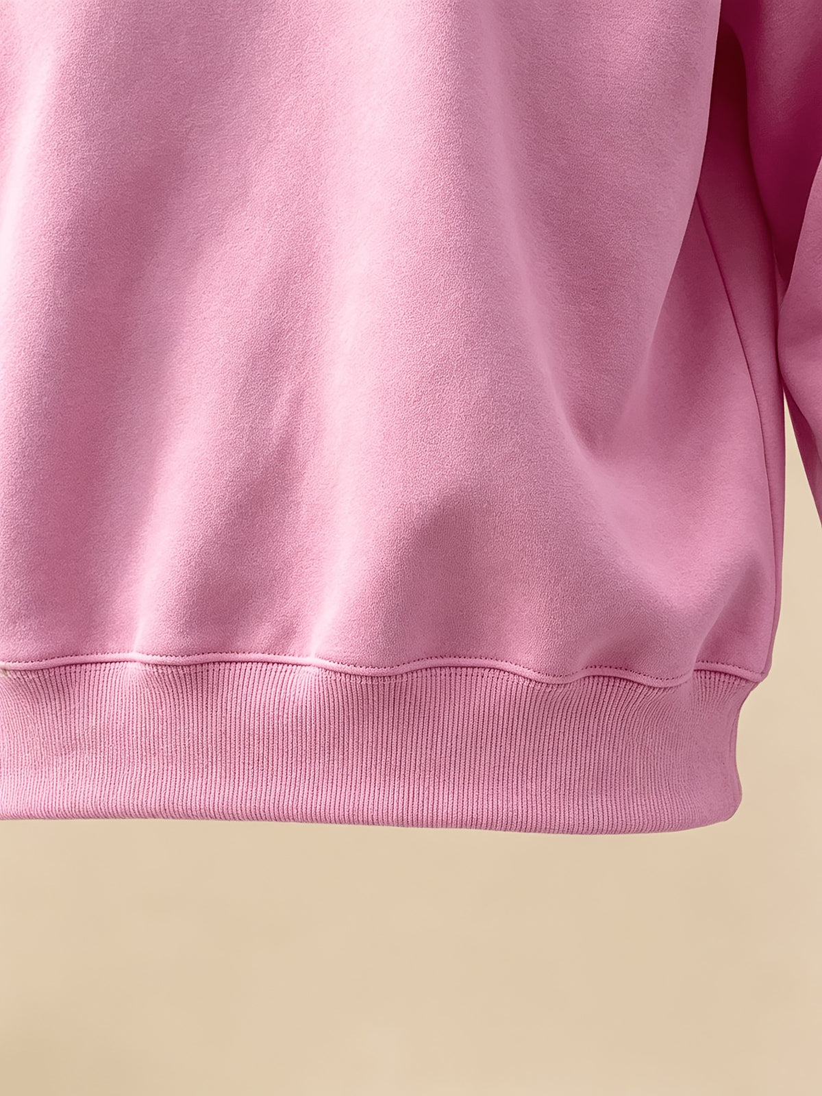 Unisex Pink Blank Crew Neck Sweatshirt Solid Color No Graphic Oversized Pullover DIY Heat Transfer Plain Sweat Top