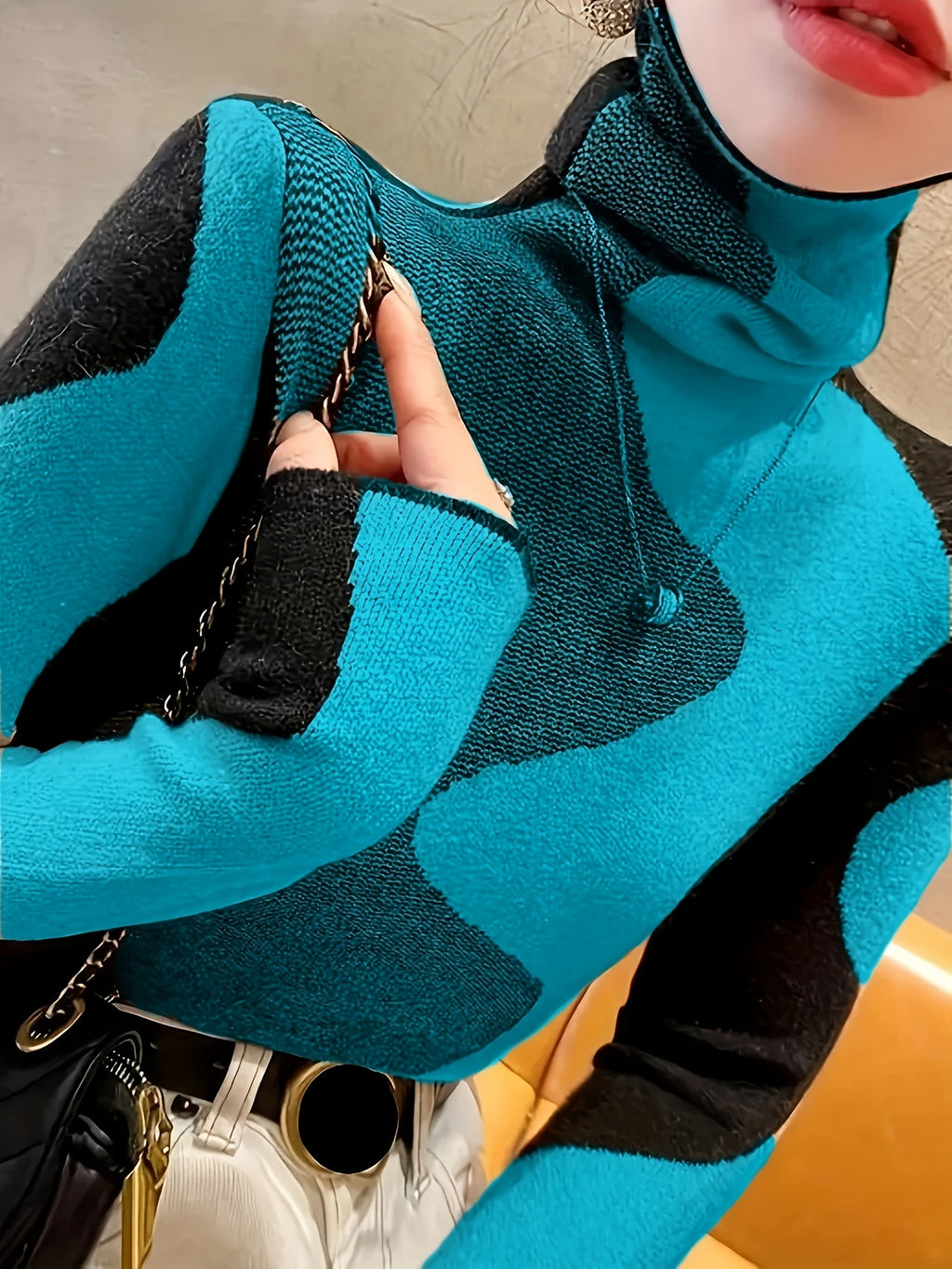 High Collar Sweater Women's Inner Wear Autumn and Winter Fashionable New Style Popular Fashion Bottoming Shirt Women's Top