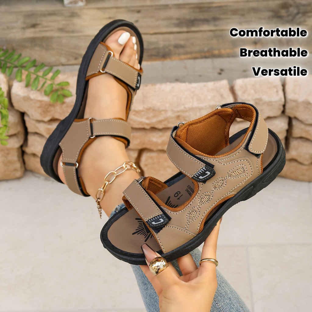 Women's Comfortable Flat Sandals, Breathable Open-Toe Casual Shoes, Non-Slip Soft Sole, Versatile for Daily Wear, Women Shoes