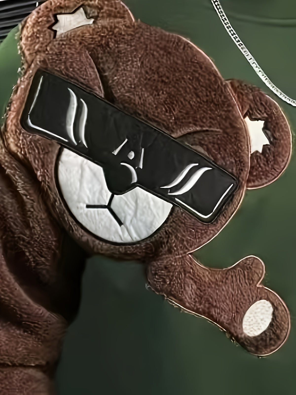 Men'S Fashion Cartoon Bear Long Sleeve Pullover Creative Plush Spliced Casual Sweatshirt