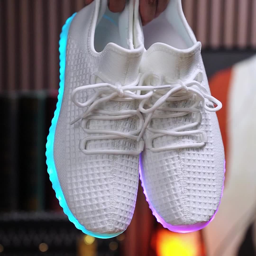 Spring And Summer Styles, LED Luminous Men'S And Women'S Casual Shoes, USB Charging Night Light Shoes, Colorful Transformation Luminous Shoes, Suitable for People, Fashionable Running Shoes, Breathable, Lightweight And Wear-Resistant, Women Shoes