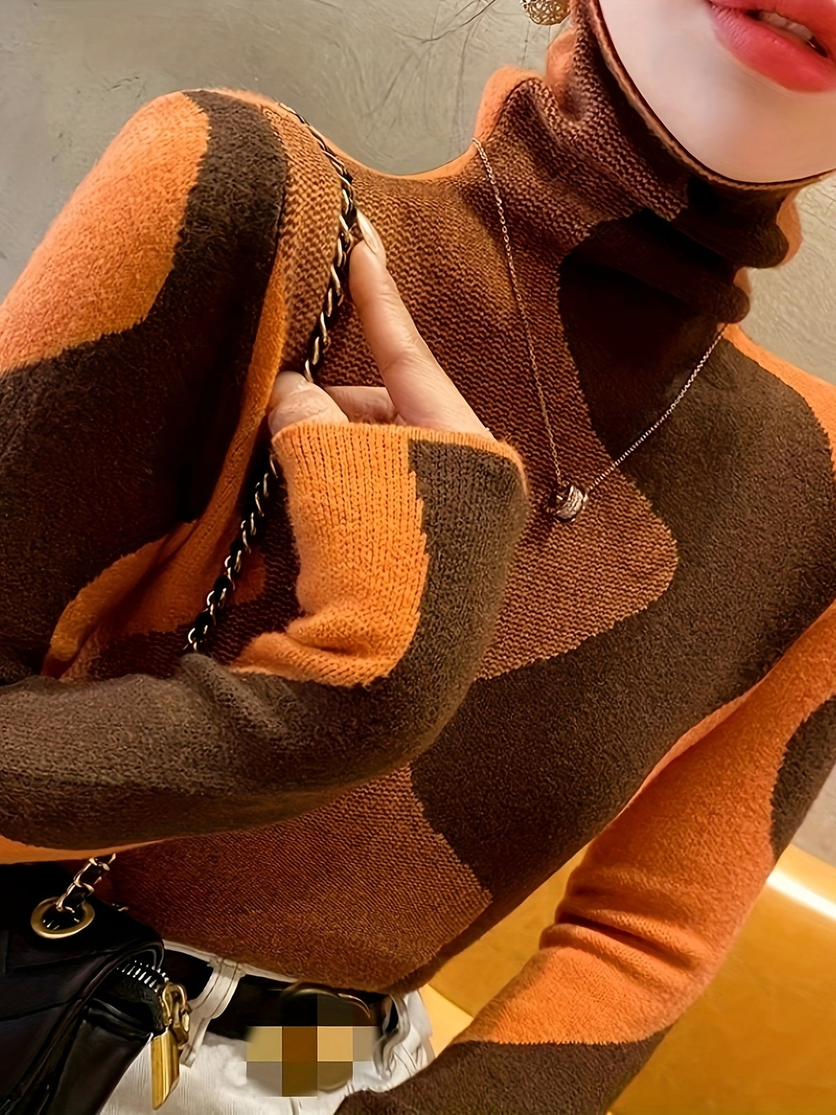 High Collar Sweater Women's Inner Wear Autumn and Winter Fashionable New Style Popular Fashion Bottoming Shirt Women's Top