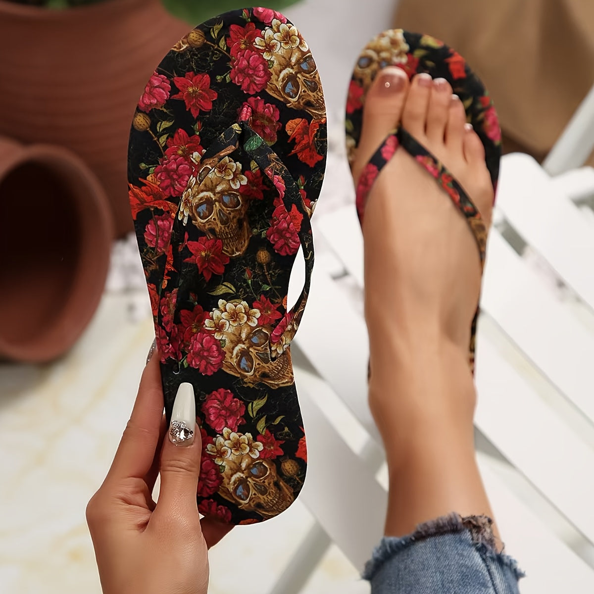 Halloween-Themed Flip-Flops Women'S Sandals, Women Shoes