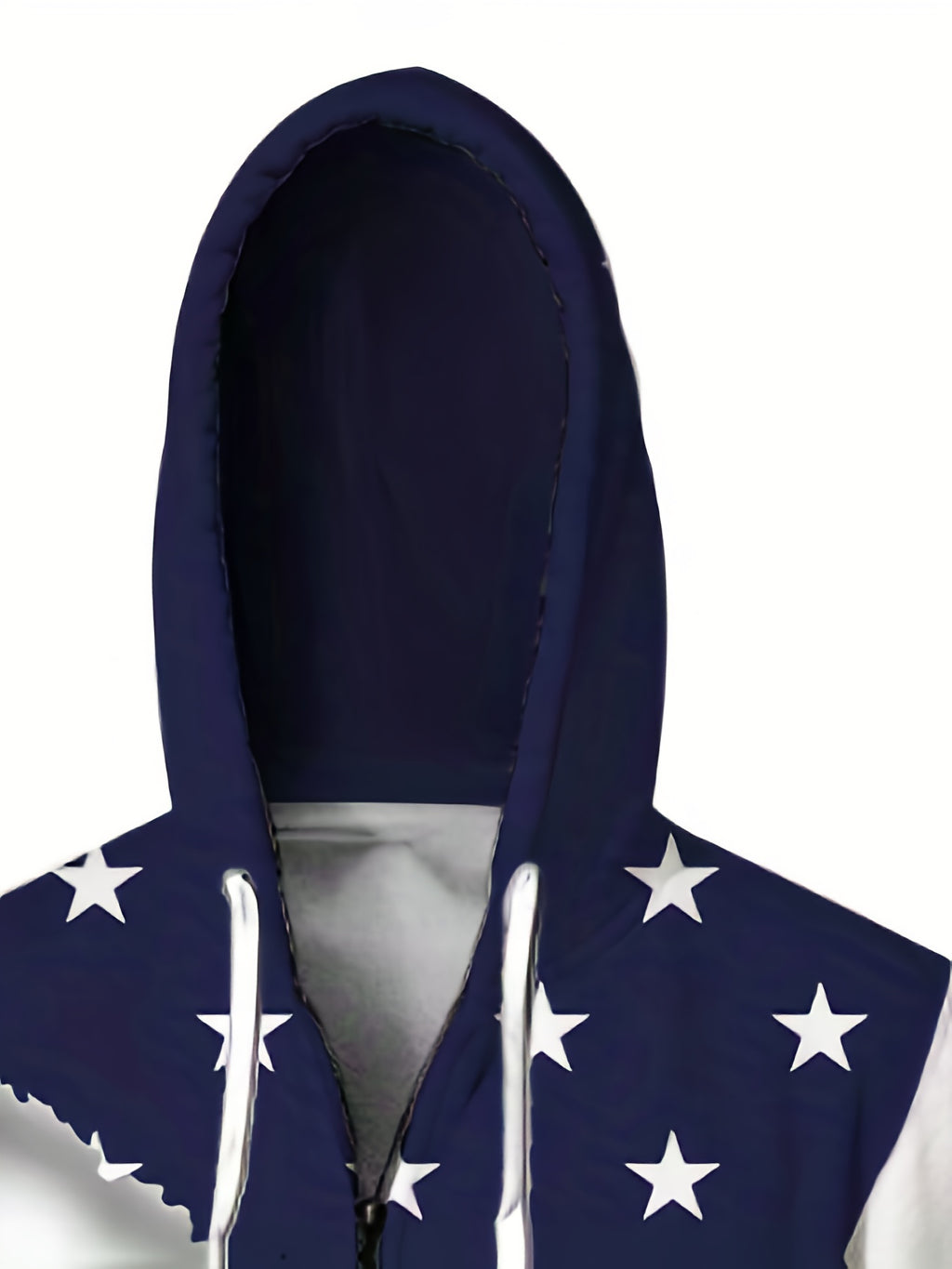 Men's 3D American Flag Print Pullover Zip-Up Hoodie with Kangaroo Pocket, Spring/Autumn Streetwear, as a Gift