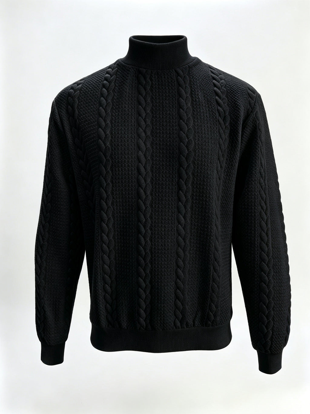Hot! Brand New Design Men's High Round-Neck Sweatshirt, Fashionable Big Twisted Pattern Design Men's Classic Casual Sweatshirt for Autumn and Winter, Spring Long-sleeved Sweatshirt