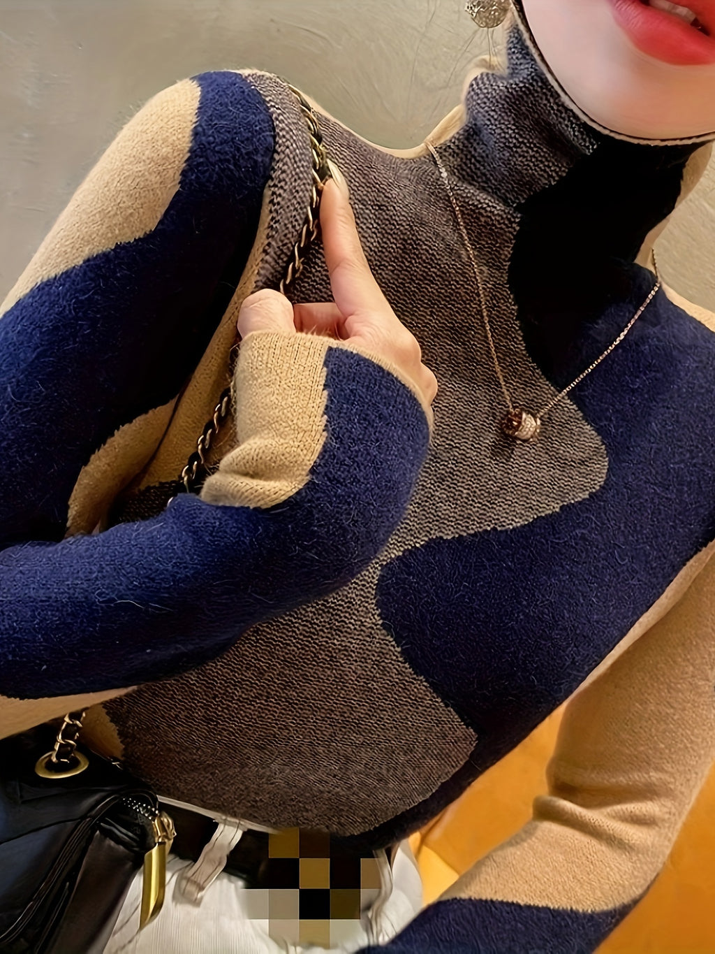 High Collar Sweater Women's Inner Wear Autumn and Winter Fashionable New Style Popular Fashion Bottoming Shirt Women's Top