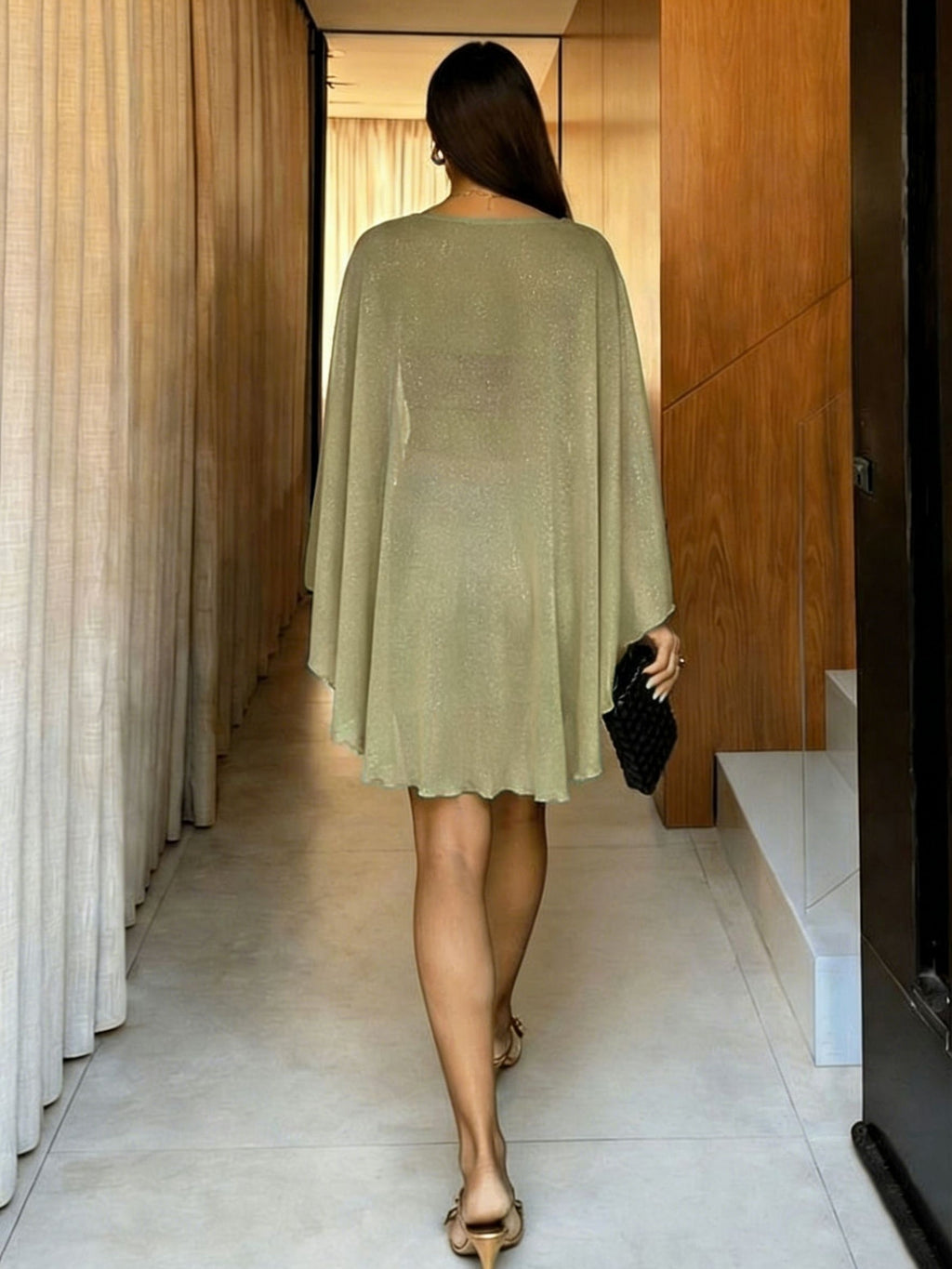 Women'S Sequined Light Luxury Hot Style One-Shoulder Shrug, Core Details: One-Shoulder Design with Ruffled Hem And Irregular Tail Cut, Exposing Delicate Neck And Collarbone, Ruffled Hem Adding Sweetness, Irregular Tail Cut for Playful Casual Look