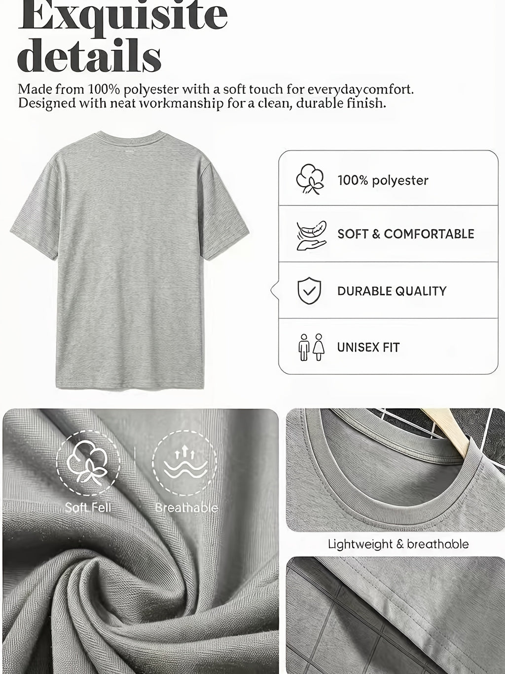 Women'S Casual Short Sleeve T-Shirt with Geometric Print, Relaxed Fit Round Neck White Black Gray Pattern Sizes S to XXL (Standard Sizing), Machine Washable All Season Casual Wear, Versatile