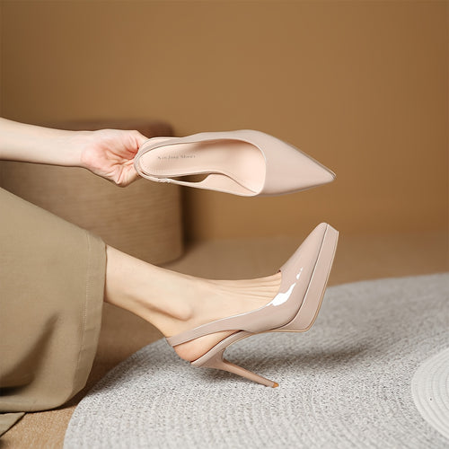 Elegant Women Shoes Classy Lady Shoes Pointed Toe Stiletto French Shallow Mouth High Heels Women'S European American New Easy Sexy Fashion Versatile Platform Backless High Heel Shoes, Women Shoes