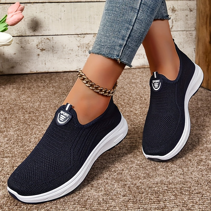 Women'S Casual Sneakers, Soft Comfortable Mesh Knit Upper Breathable Lightweight, And Wear-Resistant, Women Shoes