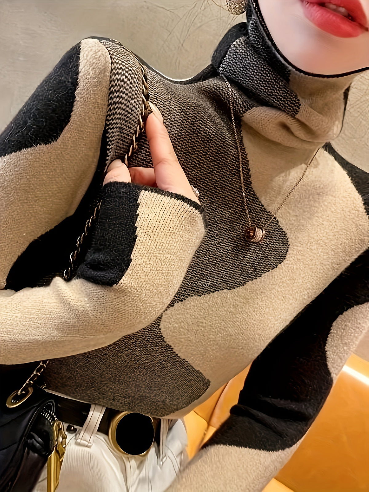 High Collar Sweater Women's Inner Wear Autumn and Winter Fashionable New Style Popular Fashion Bottoming Shirt Women's Top