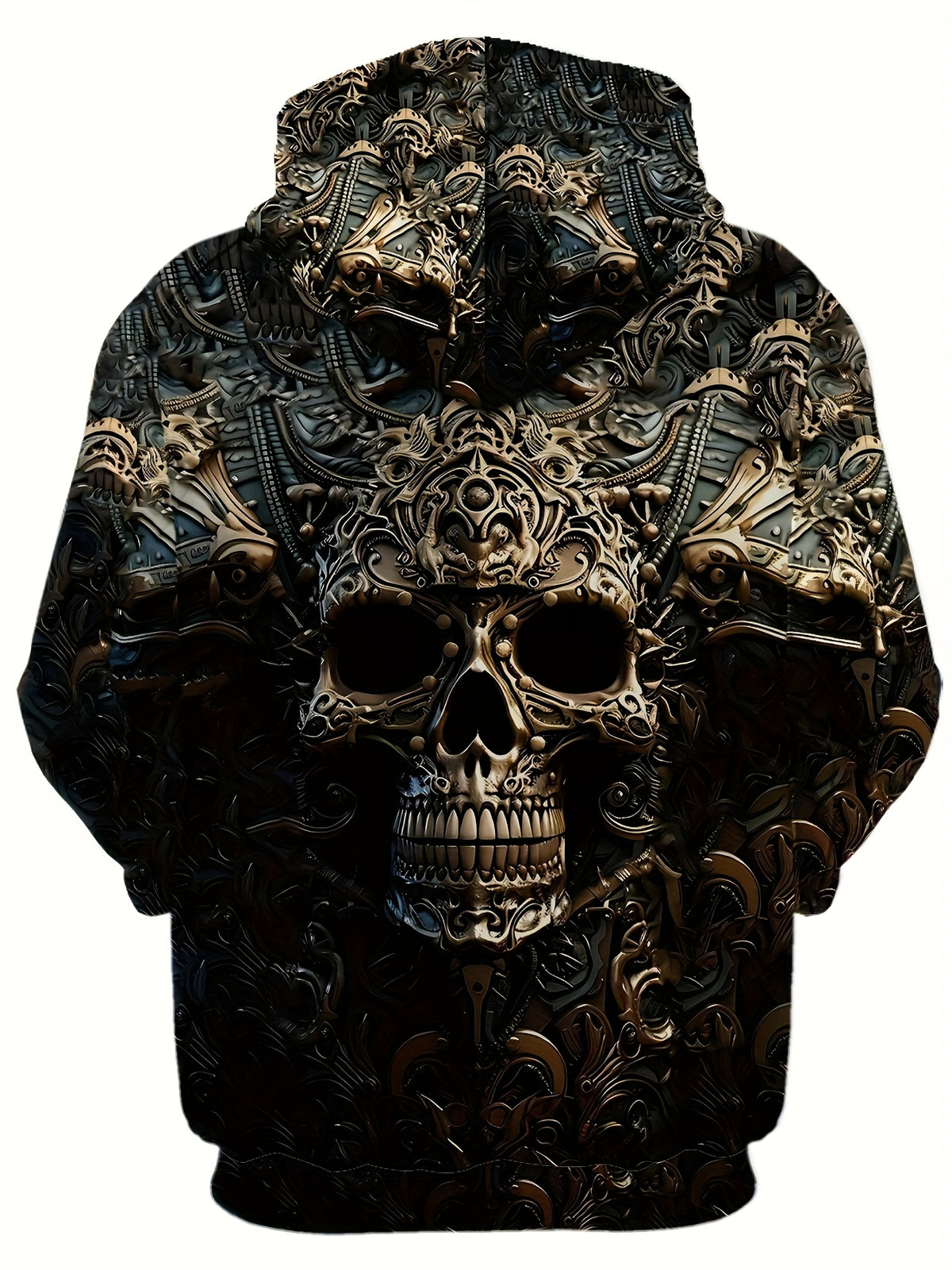 3D Hoodie, Men'S Casual Pullover with a Bold Skull Design, Perfect for Winter And Autumn Streetwear.