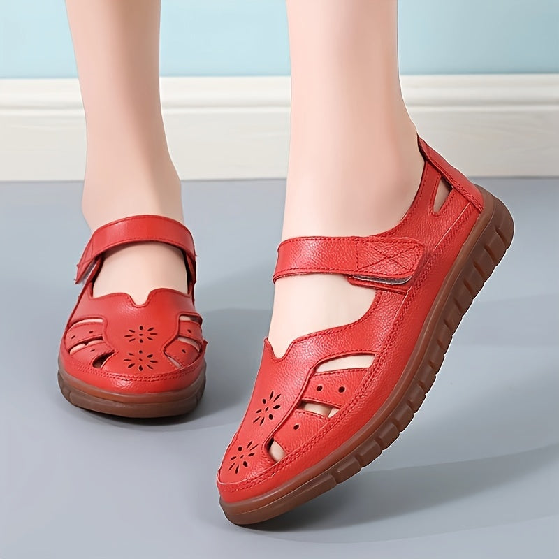 Women'S Classic Genuine Faux Leather Casual Flat Sandal Closed Toe Fisherman Sandals Comfy Work Sandal Everyday Walking Shoe, Women Shoes