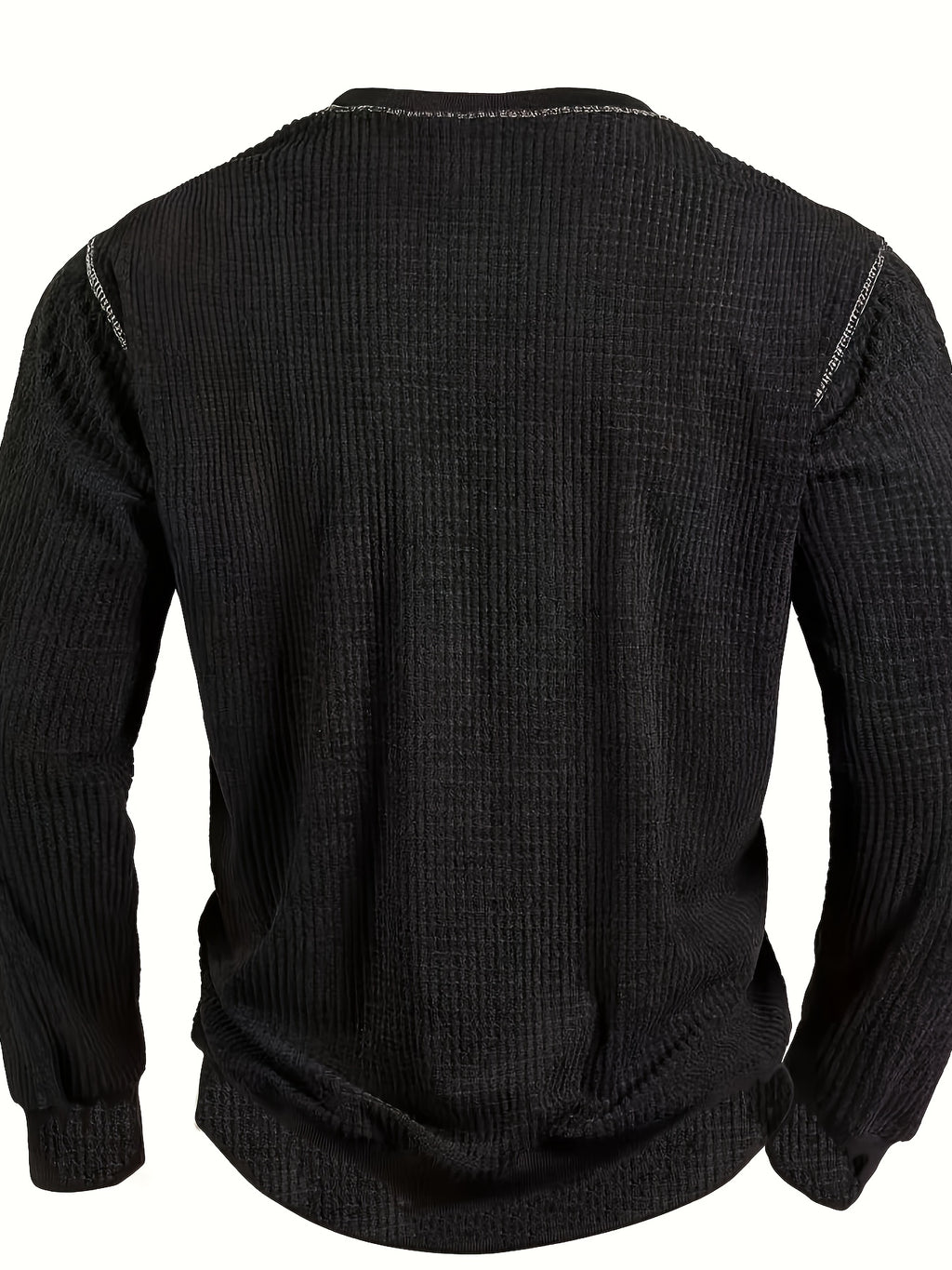 Men'S Comfortable Pullover Sweater, Fashionable Long Sleeve T-Shirt, Spring And Autumn Casual Trendy Top