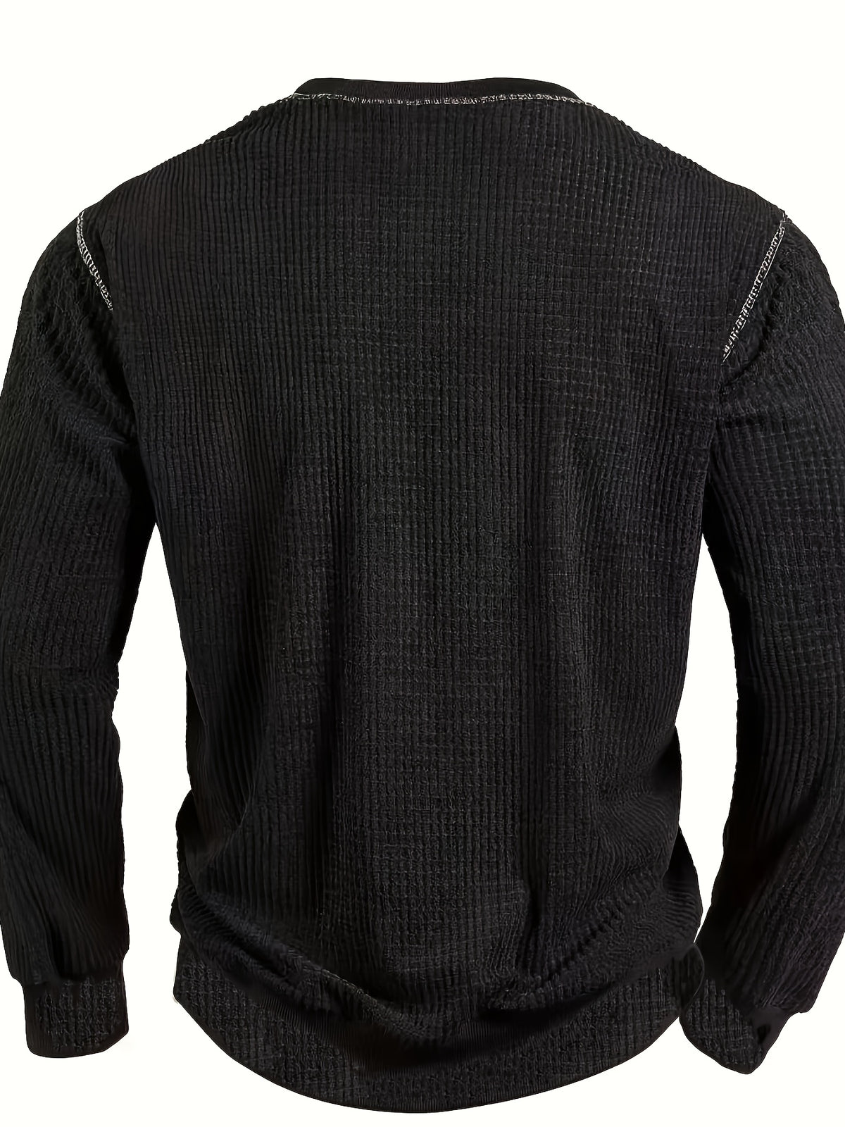 Men'S Comfortable Pullover Sweater, Fashionable Long Sleeve T-Shirt, Spring And Autumn Casual Trendy Top