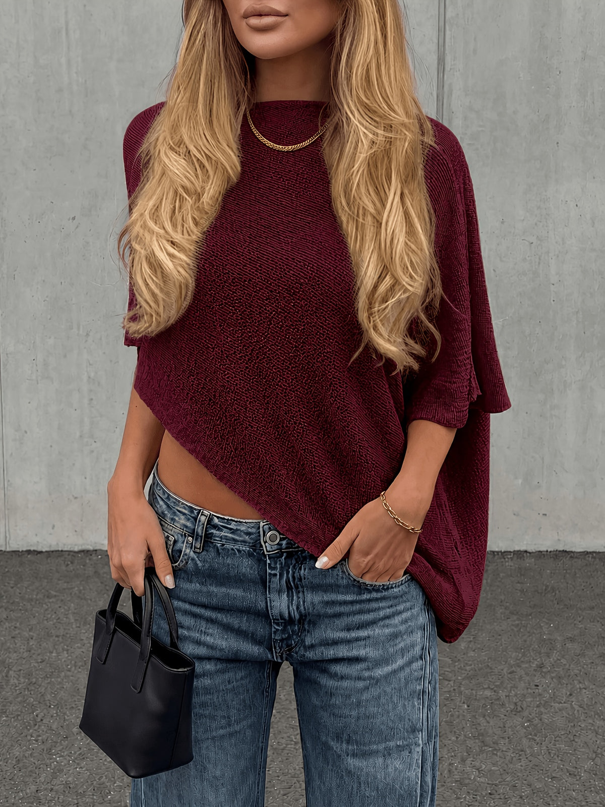 Summer New Women'S Loose Casual Sweater Top, Asymmetrical Hem, Minimalist Lightweight Sheer Sexy Shirt, Suitable for Summer Vacation, Beach, Music Festival Outfits [ASD1]