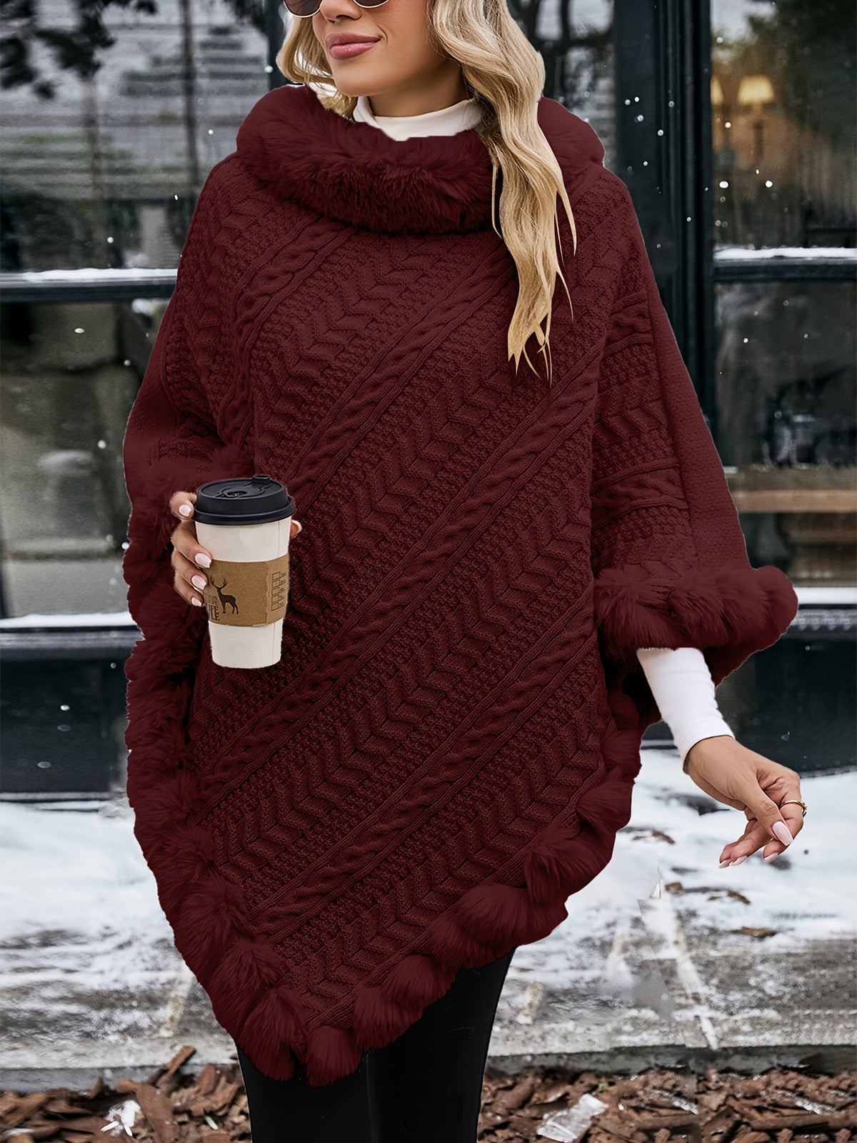 Elegant European And American Style Women'S Twisted Rope Striped Top with ; a Stylish And Warm Piece Suitable for Wearing Alone in Autumn And Winter