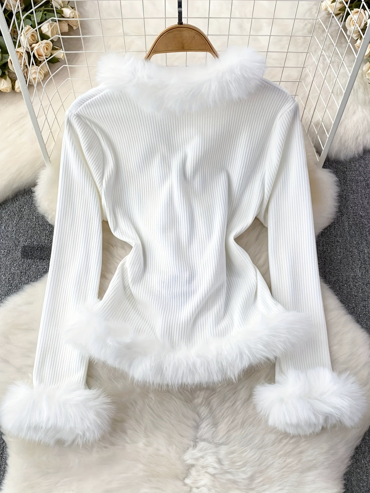 Casual Faux Top For Women | V-Neck, Long Sleeve, Solid Color, Fall/Winter Season